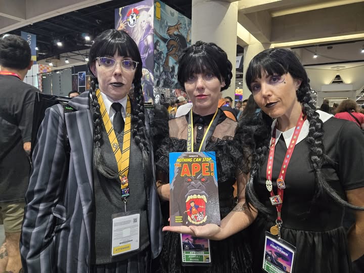Wednesday Addams cosplayer at SDCC